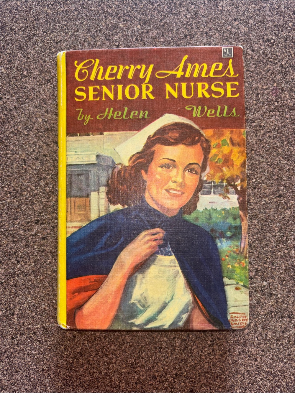 Cherry Ames Senior Nurse Vintage Illustrated Hardcover - Yellow Spine